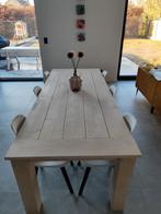 Eettafel in white wash kleur, Huis en Inrichting, Ophalen, Zo goed als nieuw