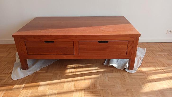Stevige houten salontafel, Maison & Meubles, Tables | Tables de salon, Utilisé, Enlèvement