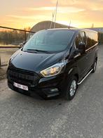 Ford transit custom limited dubbel cabine 2020 70904 km, Stof, 4 cilinders, Zwart, 5 deurs