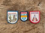 3 vintage patches Tongeren Tongres jaren ‘ 70 seventies, Antiek en Kunst, Curiosa en Brocante, Ophalen of Verzenden