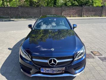 Mercedes C200 AMG-pakket in donkerblauwe kleur (maanblauw) a, Auto's, Mercedes-Benz, Parkeersensor, Zwart, Blauw, Handgeschakeld