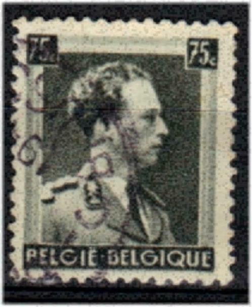 Belgie 1938 - Yvert 480 /OBP 480a - Leopold III - 75 c. (ST), Timbres & Monnaies, Timbres | Europe | Belgique, Affranchi, Maison royale