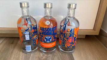3x Tomorrowland Absolut vodka limited edition beschikbaar voor biedingen