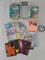 Pokémon tinnetje met Japanse kaarten., Hobby en Vrije tijd, Ophalen of Verzenden, Zo goed als nieuw