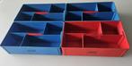 4 Lego vintage opbergbakken: 3 blauwe / 1 rode, Ophalen of Verzenden, Lego
