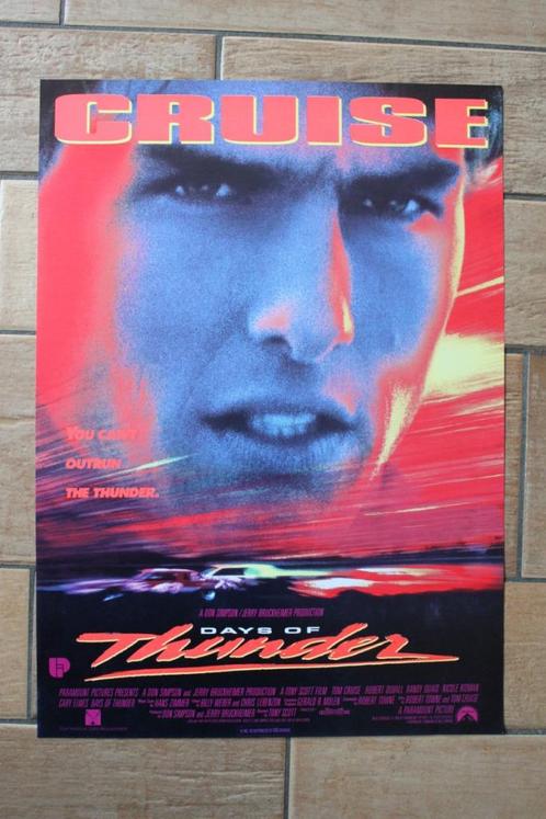 filmaffiche Tom Cruise Days Of Thunder filmposter, Collections, Posters & Affiches, Comme neuf, Cinéma et TV, A1 jusqu'à A3, Rectangulaire vertical