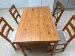 Houten tafel mer stoelen, Ophalen, Gebruikt