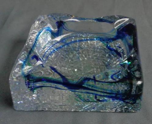 MAX VERBOEKET KRISTALUNIE STRUCTURA asbak vierkant 11.5cm 19, Verzamelen, Porselein, Kristal en Bestek, Zo goed als nieuw, Verzenden