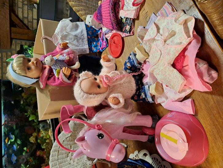 Grote zus en kleine  Baby born met veel spulletjes., Kinderen en Baby's, Speelgoed | Poppen, Gebruikt, Ophalen