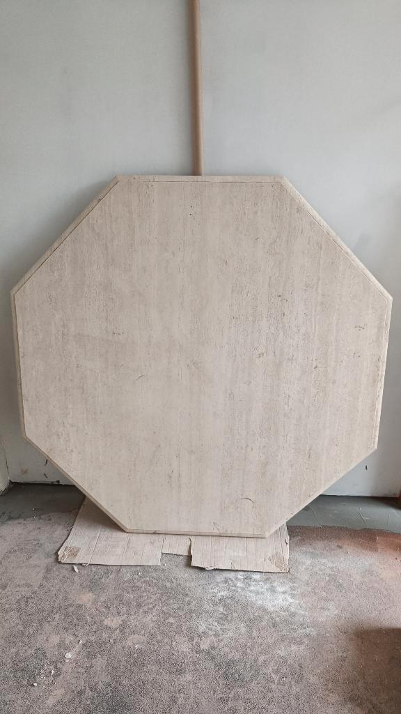 Travertin marmeren eetkamer tafel, Huis en Inrichting, Tafels | Eettafels, Gebruikt, Ophalen