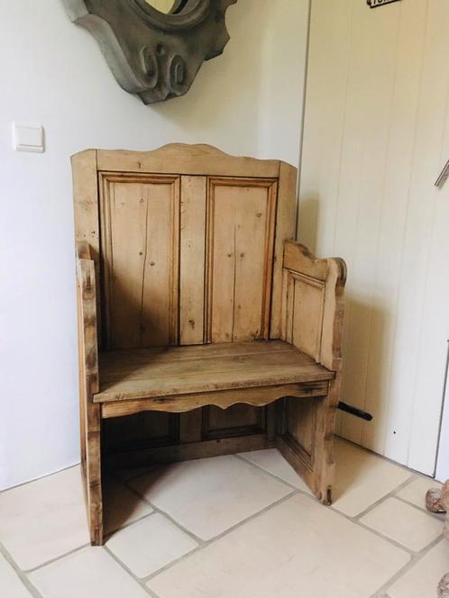Landelijk antiek Engels pinch pine bankje !, Antiek en Kunst, Antiek | Meubels | Stoelen en Sofa's, Ophalen