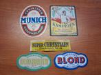 oude etiketten brouwerij christiaen koekelare., Verzamelen, Merken en Reclamevoorwerpen, Ophalen of Verzenden, Gebruikt, Reclamebord