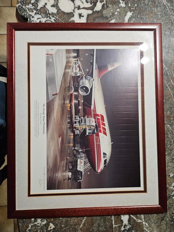 AIRBUS A300-B4 DHL 54,5 x 44 cm fotolijst van Robert Tomli, Antiek en Kunst, Kunst | Tekeningen en Fotografie, Ophalen