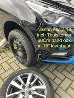 Reservewiel Thuiskomer NISSAN Micra Qashqai Juke Leaf <18", Autos : Pièces & Accessoires, Suspension & Châssis, Utilisé, Enlèvement ou Envoi