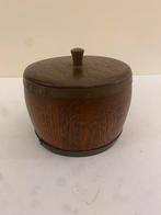 Antiek houten doosje met deksel -  boterpot., Ophalen of Verzenden