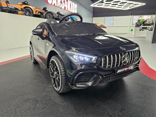 Kinderauto Mercedes CLA 45 - soft start - leren zit - met RC, Kinderen en Baby's, Speelgoed |Speelgoedvoertuigen, Nieuw, Afstandsbediening