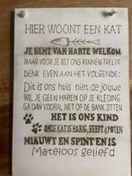 Bordje kat 3, Huis en Inrichting, Woonaccessoires | Tekstborden en Spreuken, Ophalen, Gebruikt