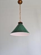 Art Deco hanglamp in kegelgroen opaline, 1920-30, Antiek en Kunst, Ophalen of Verzenden
