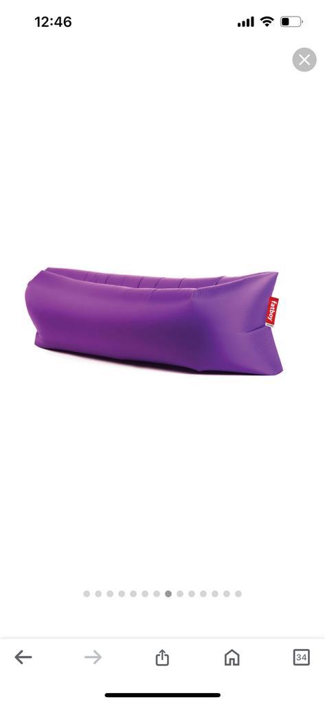 Pouf Air Lamzac de Fatboy Purple, Maison & Meubles, Sièges-poires, Comme neuf, Pouf, Violet, Enlèvement ou Envoi