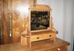 landelijk antieke spiegelkastje + lades in pitchpine H79 B84, Ophalen, Gebruikt, 75 tot 100 cm, Minder dan 100 cm