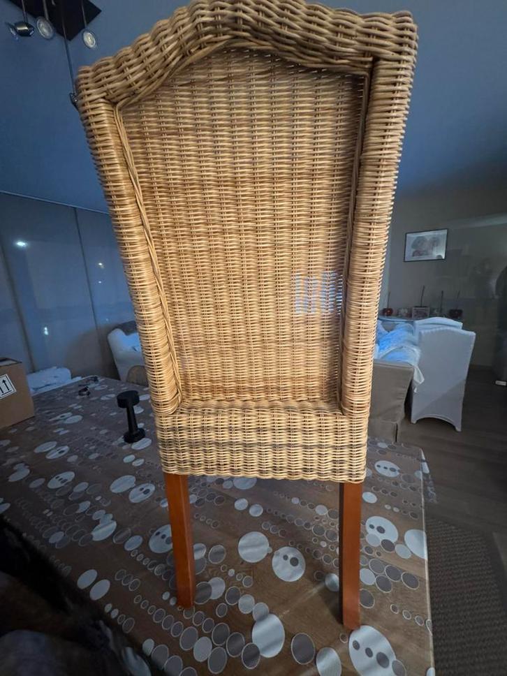 Chaises Flamant 6, Maison & Meubles, Chaises, Comme neuf, Cinq, Six Chaises ou plus, Bois, Osier ou Rotin, Brun, Enlèvement