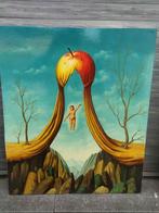 Huile sur panneau ombre et lumière signe Carl prevot, Antiek en Kunst, Ophalen of Verzenden