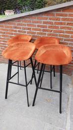 Kick Barkruk kleur Cognac - set van 4 stuks, Ophalen, 60 tot 90 cm, Zo goed als nieuw, Metaal