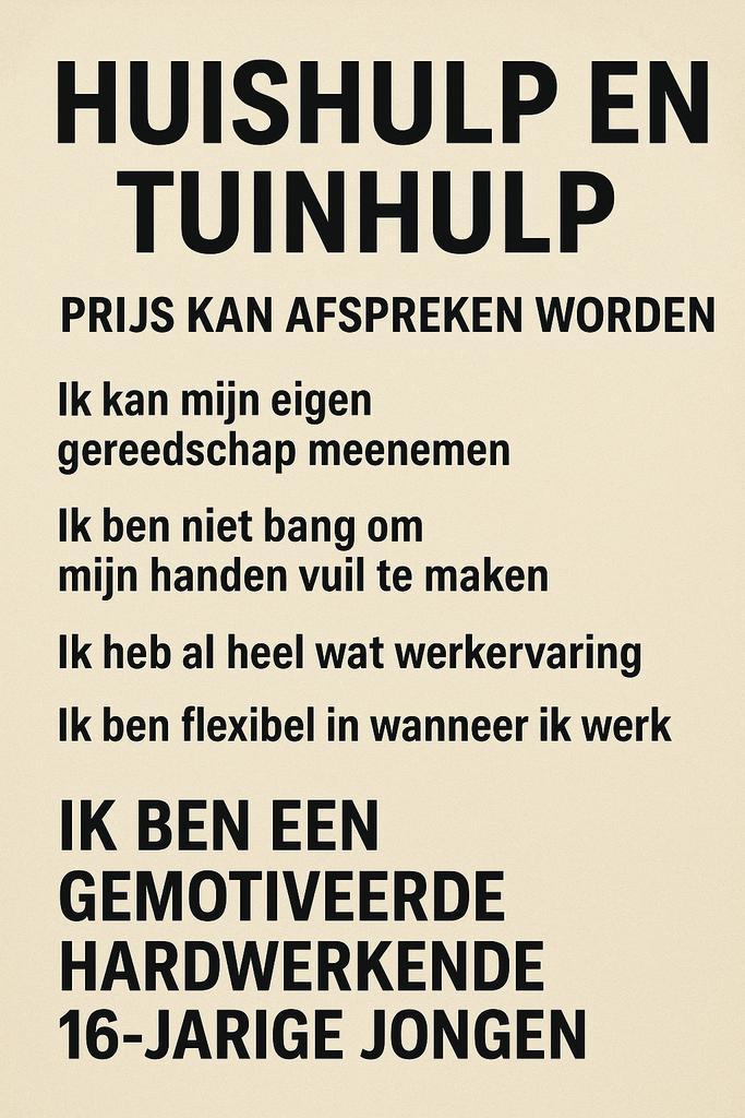 Tuinhulp/huishoudhulp, Vacatures, Vacatures | Thuiswerk