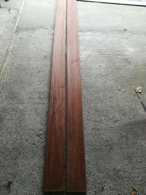 Hardhouten terrasplanken 1 zijde glad-1 zijde gegroefd, Tuin en Terras, Terrasdelen en Vlonders, Nieuw, Hout, Ophalen