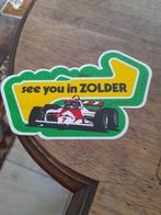vintage retro sticker see you in zolder form.1/  29.4.1984, Ophalen of Verzenden, Nieuw, Sport