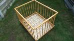 Babypark van massieve beuk, Kinderen en Baby's, Babyparken, Ophalen, Gebruikt, Rechthoekig, Wieltjes