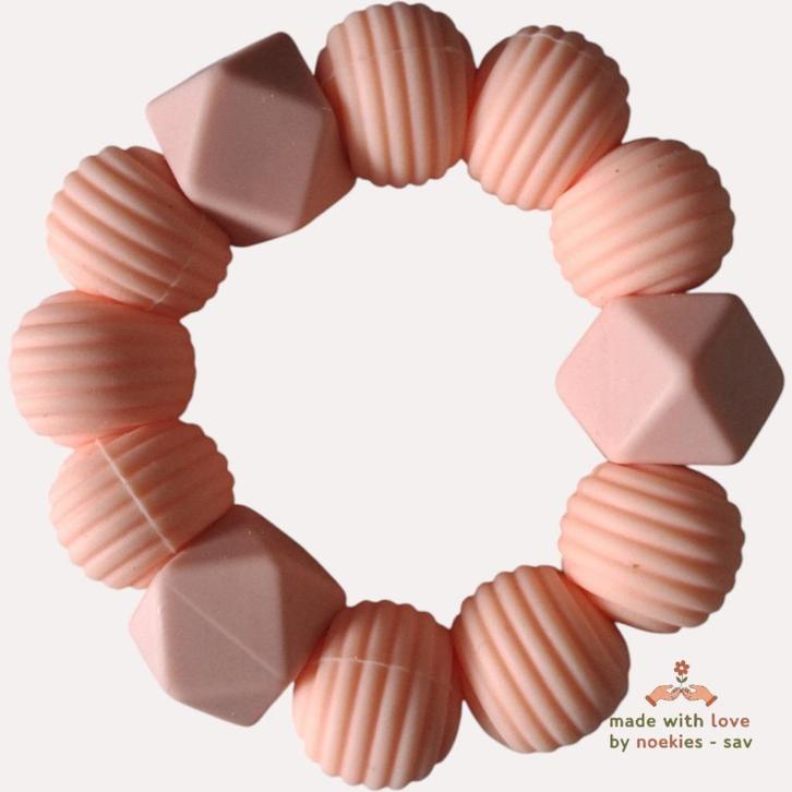 Noekies Bijtring pastel oranje, Kinderen en Baby's, Speelgoed | Babyspeelgoed, Nieuw, Overige typen, Verzenden