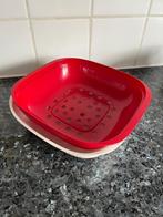 Tupperware boîte egouttoire carrée, Enlèvement, Utilisé, Rouge, Boîte