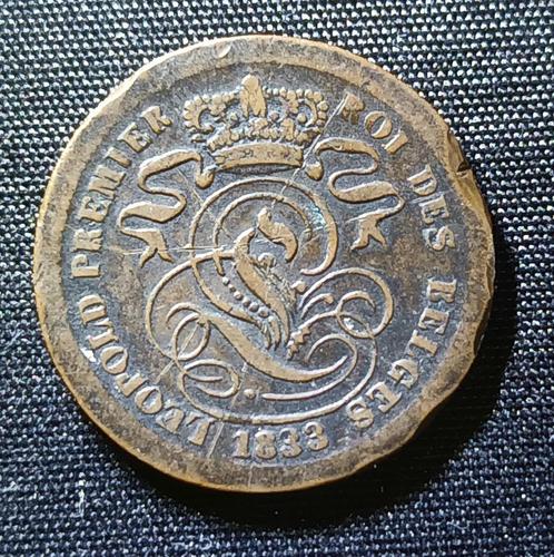 2 cent 1833 Leopold I, Postzegels en Munten, Munten | België, Losse munt, Verzenden