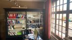 zwarte boekenkast vitrinekast, Huis en Inrichting, Kasten | Vitrinekasten, Ophalen, Glas, 200 cm of meer, 25 tot 50 cm