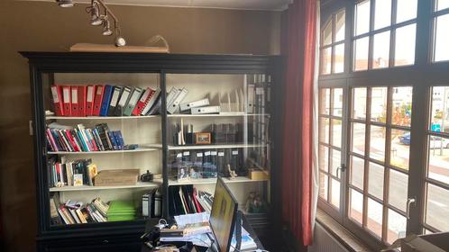 boekenkast vitrinekast, Huis en Inrichting, Kasten | Vitrinekasten, Gebruikt, 200 cm of meer, 200 cm of meer, 25 tot 50 cm, Met deur(en)