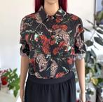 Superbe blouse noire à imprimé jungle (taille S/M), Taille 38/40 (M), Enlèvement ou Envoi, Lola & Liza, Porté