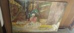Peinture sur toile signée, 102x72 , n103, Enlèvement