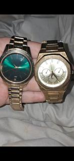 2 goudkleurige horloges, Handtassen en Accessoires, Horloges | Heren, Ophalen of Verzenden, Goud, Goud