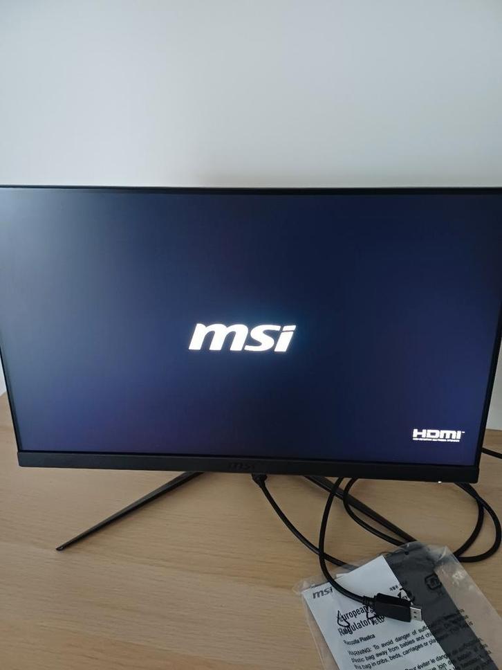 MSI 24" Gaming Monitor – 170Hz (OC 180Hz) + DP & Stroomkabel, Computers en Software, Windows Laptops, Zo goed als nieuw, Gaming