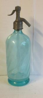 twee originele blauwe siffonflessen spuitflessen France, Verzenden