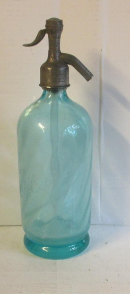 twee originele blauwe siffonflessen spuitflessen France, Antiek en Kunst, Antiek | Glaswerk en Kristal, Verzenden