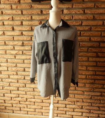 (72) -veste été femme t.42 noire blanc disponible aux enchères