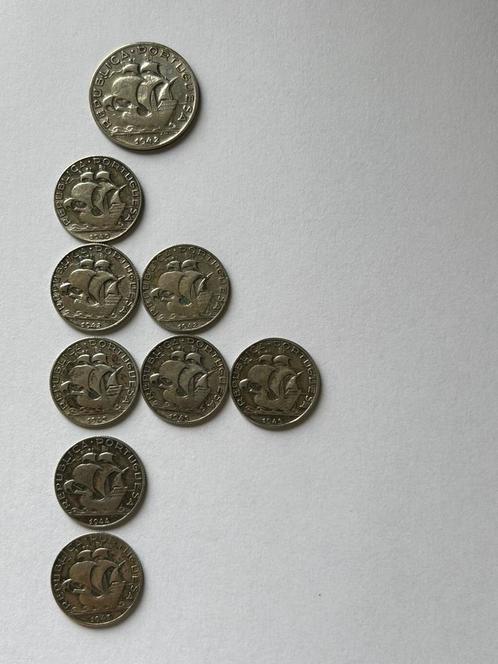 1x5 Escudo en 8x2.5 Escudo Zilver(Portugal), Postzegels en Munten, Munten | Europa | Niet-Euromunten, Setje, Zilver, Ophalen of Verzenden