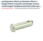 cyclingcolors Hitch as diameter 19mm x lengte 54mm, Pin, Ophalen