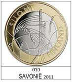 5 euros Finlande 2011 Savonie, 5 euros, Finlande, Enlèvement ou Envoi
