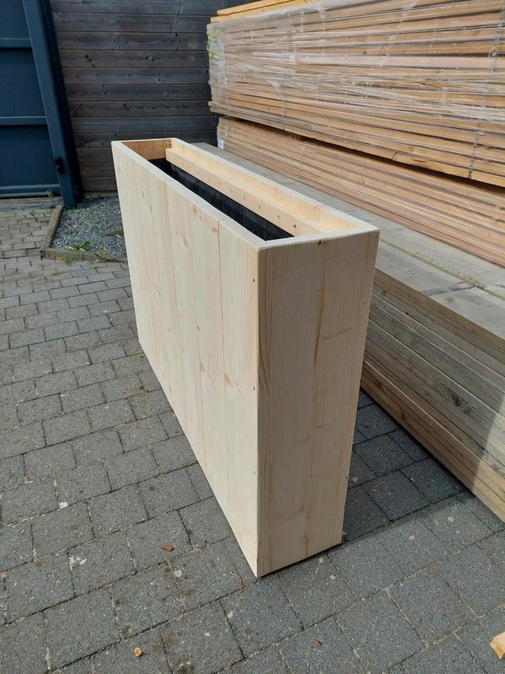 Bloembakken in steigerhout op maat, Tuin en Terras, Bloembakken en Plantenbakken, Ophalen