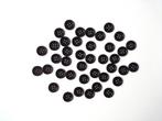 Lot de 40 boutons à coudre noirs 15 mm neufs, Enlèvement ou Envoi, Neuf, Bouton ou Boutons