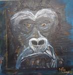 Schilderij gorilla, olieverf paletmes, nieuw., Ophalen