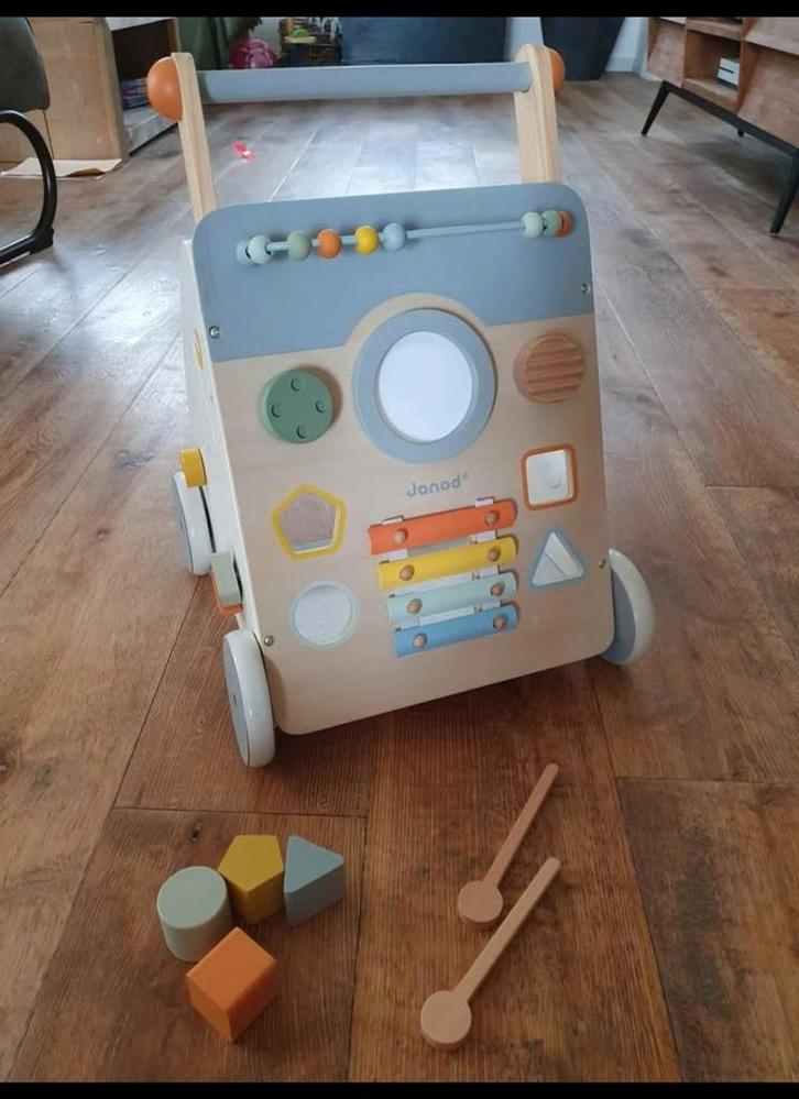 JANOD Loopwagentje, Kinderen en Baby's, Speelgoed | Houten speelgoed, Zo goed als nieuw, Ophalen
